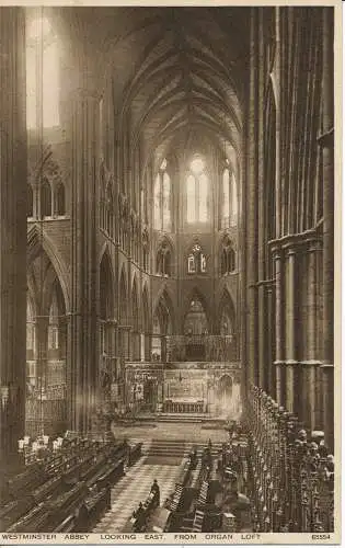 PC05459 Westminster Abbey. Blick nach Osten vom Orgelloft. Photochrom Co 65554