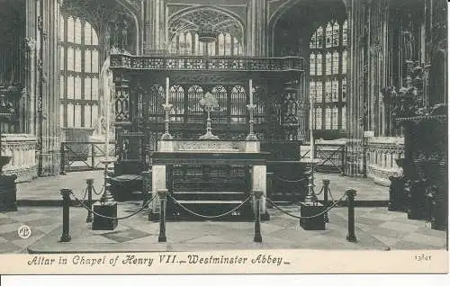 PC05579 Altar in der Kapelle Heinrichs VII. Westminster Abbey. Valentine 13841