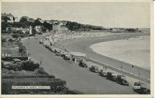 PC08361 Esplanade und Sand. Exmouth. F. Nachtigall. Nr. 21404. RP. 1956