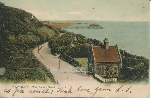 PC07187 Folkestone. Die untere Straße. 1904