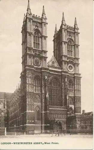 PC05589 London. Westminster Abbey. Westfront. Lesco Serie