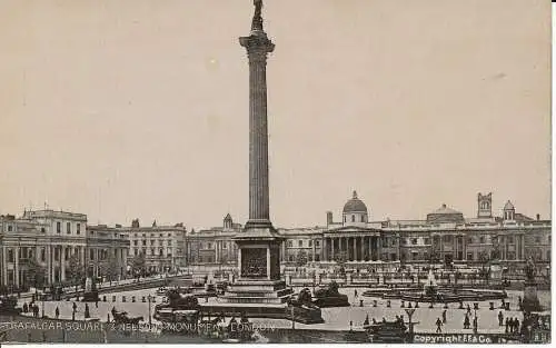 PC05821 Trafalgar Square. Nelsons Monument. London