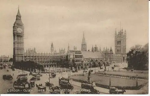 PC05619 London. Uhrturm. Häuser des Parlaments