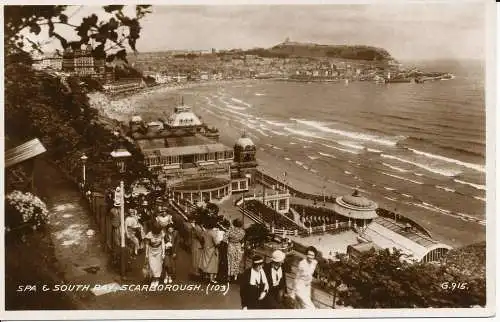 PC05290 Spa und South Bay. Scarborough. Valentinstag. RP