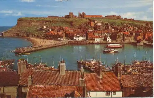 PC07138 Der Hafen und die Abtei. Whitby. Nr. PT19955. 1955