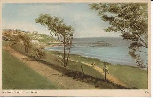 PC08377 Ventnor aus dem Westen. Dean. Sandown. Bay. 1955