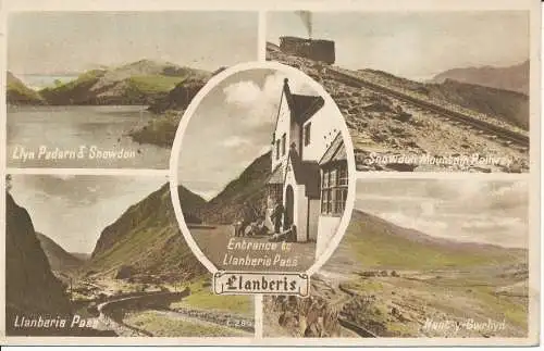 PC08642 Llanberis. Multi-View. Fotopräzigkeit. Englisch. 1957