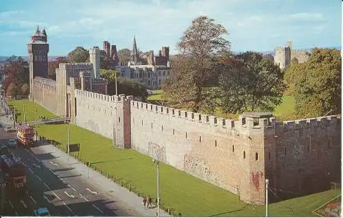 PC07297 Cardiff Castle und Duke Street. Jarrold. 1989