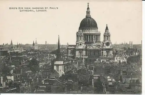 PC05836 Vogelperspektive. St. Pauls. London. W.E.M.W. Postkarte