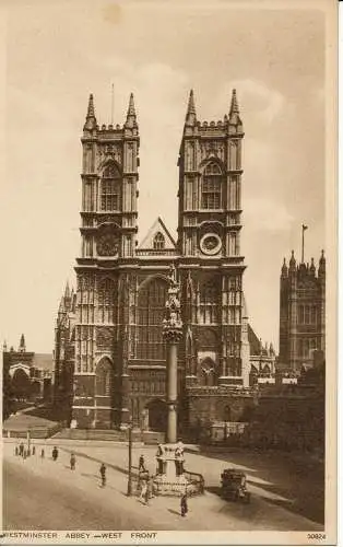 PC05595 Westminster Abbey. Westfront. Photochrom Co