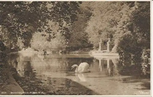 PC08436 Bonchurch Pond. I.W. Arthur Dixon