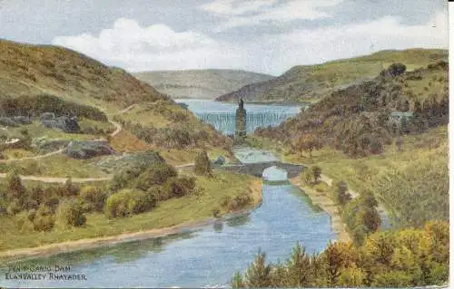 PC08367 Stift Y Ladedamm. Elan Valley. Rhayader. Lachs. Nr. 2166. RP. 1956