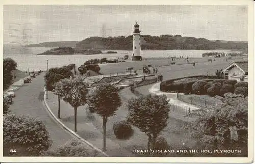 PC08553 Drakes Island und die Hacke. Plymouth. Nr. 84. 1956