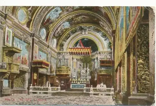 PC11346 Malta. St. Johns Kirche. 1911