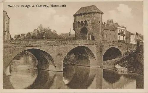 PC08757 Monnow Brücke und Gateway. Monmouth. 1944