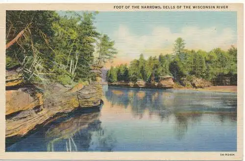 PC11231 Fuß der Narrows. Dells des Wisconsin River. H. H. Bennett. Art Co