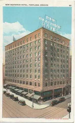 PC11206 New Heathman Hotel. Portland. Oregon. Rose City News. Nr. 45. 1939