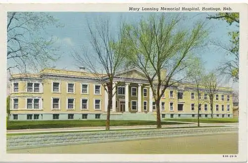 PC11211 Mary Lanning Memorial Hospital. Hastings. Neb. Original Curteich