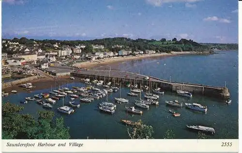 PC06143 Saundersfoot Hafen und Dorf