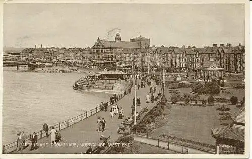 PC07214 Gärten und Promenade. Morecambe. West End. Valentinstag. Fototyp. Nr. G.6