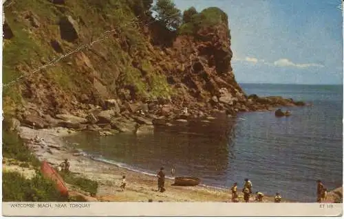 PC06263 Watcombe Beach. Nr. Torquay. 1953