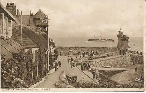 PC08509 Strand und Kai vom Mars Hill. Lynmouth. Nr. 19804