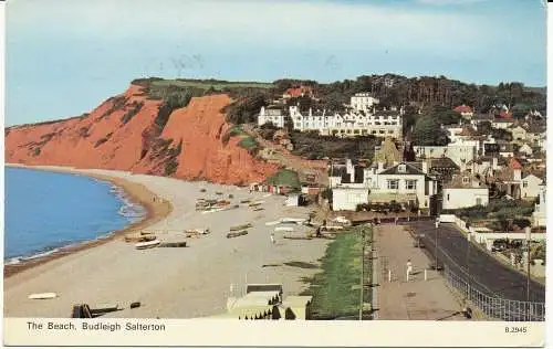 PC06118 Der Strand. Budleigh Salterton. Dennis Postkarte