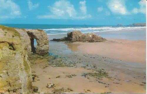 PC07335 The Beach and Chapel Rock. Perranporth. Nr. PT496