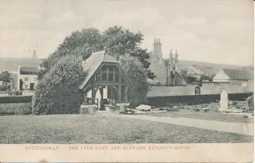 PC08792 Rottingdean. Das Lychentor und Rudyard Kiplings Haus