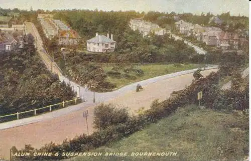 PC08588 Aluminium-China und Hängebrücke. Bournemouth. J. Welch