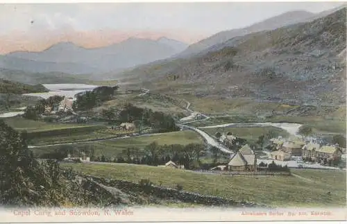 PC11562 Capel Curig und Snowdon. N. Wales. Abrahams Serie 510