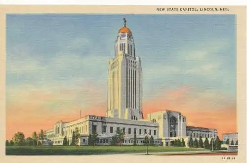 PC11197 New State Capitol. Lincoln. Neb. Original Curteich