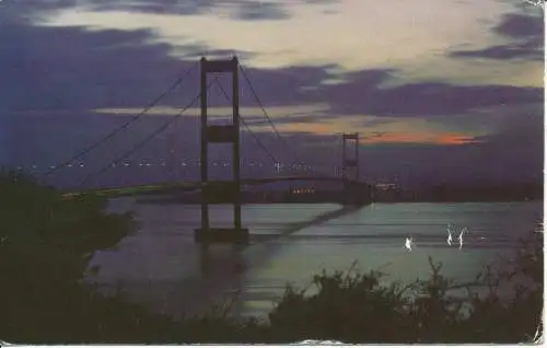 PC07130 Die Severn-Brücke bei Nacht. Nr. PT11142