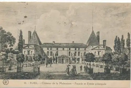 PC11052 Rueil. Chateau de la Malmaison. Fassade und Haupteingang. Die Biene.