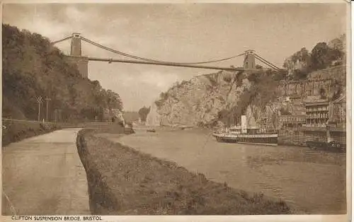 PC08609 Clifton Hängebrücke. Bristol. Harvey Barton. 1954