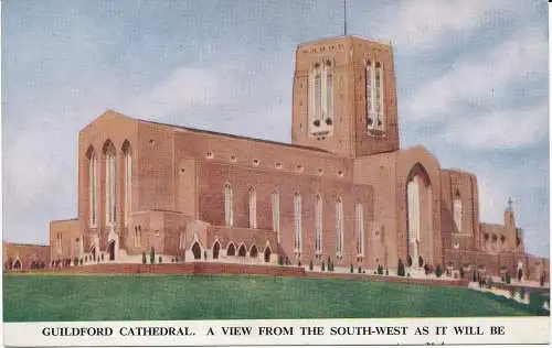 PC06050 Guildford Cathedral. Blick von S.W. wie es sein wird