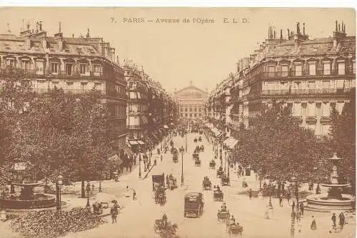 PC10984 Paris. Avenue de l Opera. E. L. D. Nr. 7