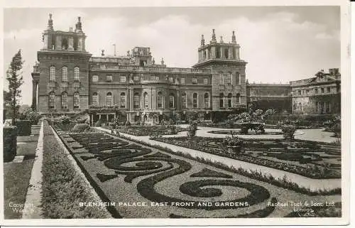 PC07946 Schloss Blenheim. Ostfront und Gärten. Tuck. RP