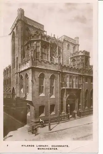 PC08156 Rylands Bibliothek. Deansgate. Manchester. Grosvenor. Nr. 7. RP. 1914