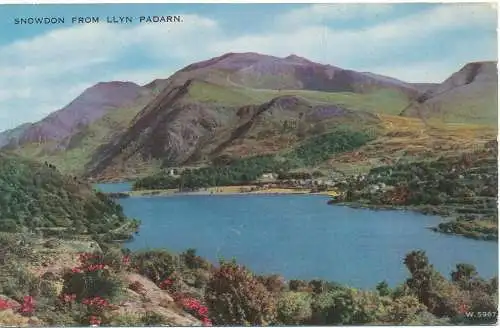 PC11449 Snowdon von Llyn Padarn. Valentinstag. Valesque. Nr. 5967