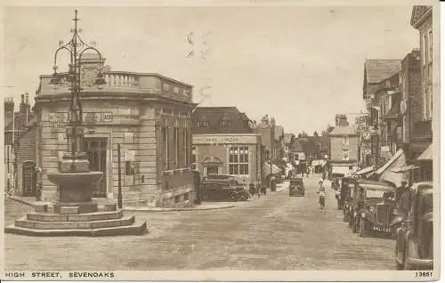 PC08630 High Street. Sevenoaks. Lachs. Nr. 13861. 1947