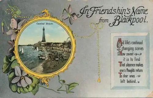 PC08838 In Friendships Name von Blackpool. 1915