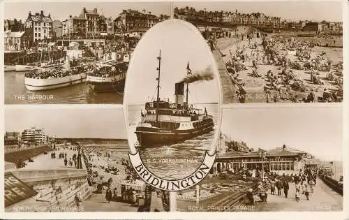 PC08765 Bridlington. Multi-View. Valentinstag. RP. 1955