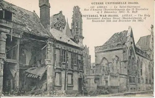 PC08864 Universal War. Arras. Die Holy Sacrament Amiens Street. Neurdein und Co.