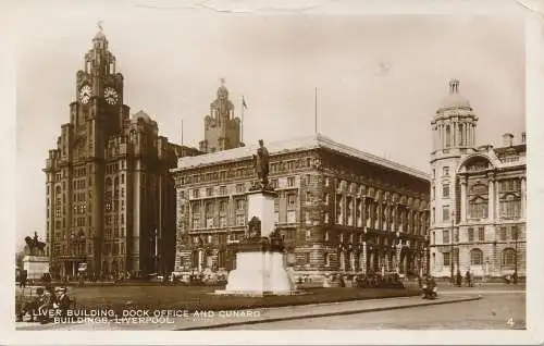 PC08111 Liver Building Dock Büro und Cunard Gebäude. Liverpool. RP