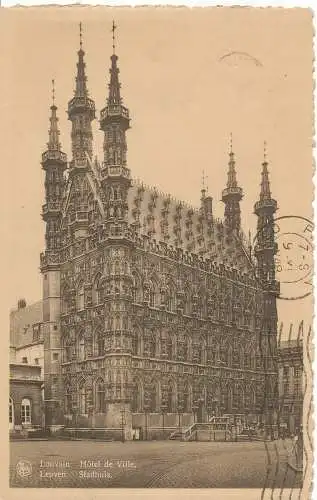 PC10457 Leuven. Rathaus. Ern. Thill. 1948