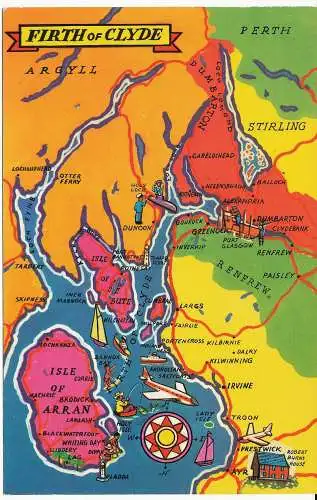 PC06304 Firth of Clyde. Karte Postkarte
