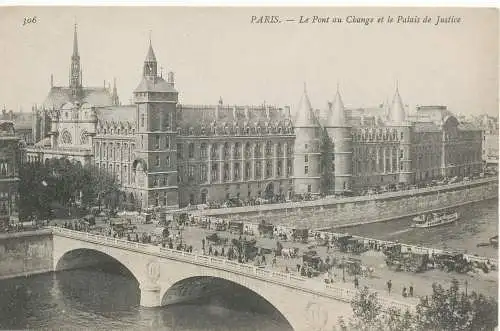 PC11009 Paris. Die Brücke des Wechsels und der Justizpalast. Nr. 306