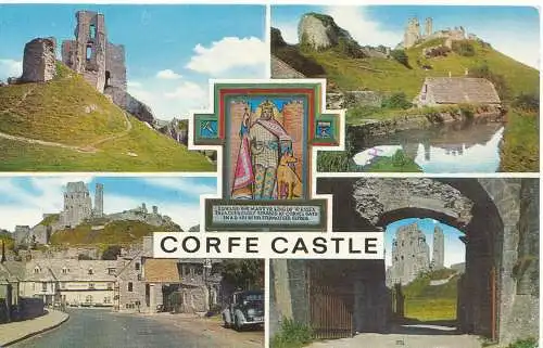 PC11817 Corfe Castle. Multi-View. Lachs. 1983