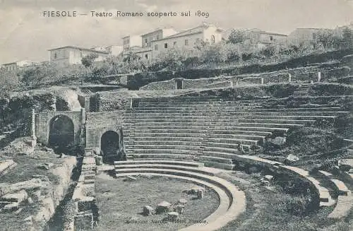 PC11184 Fiesole. Römisches Theater 1809 entdeckt. B. Hopkins